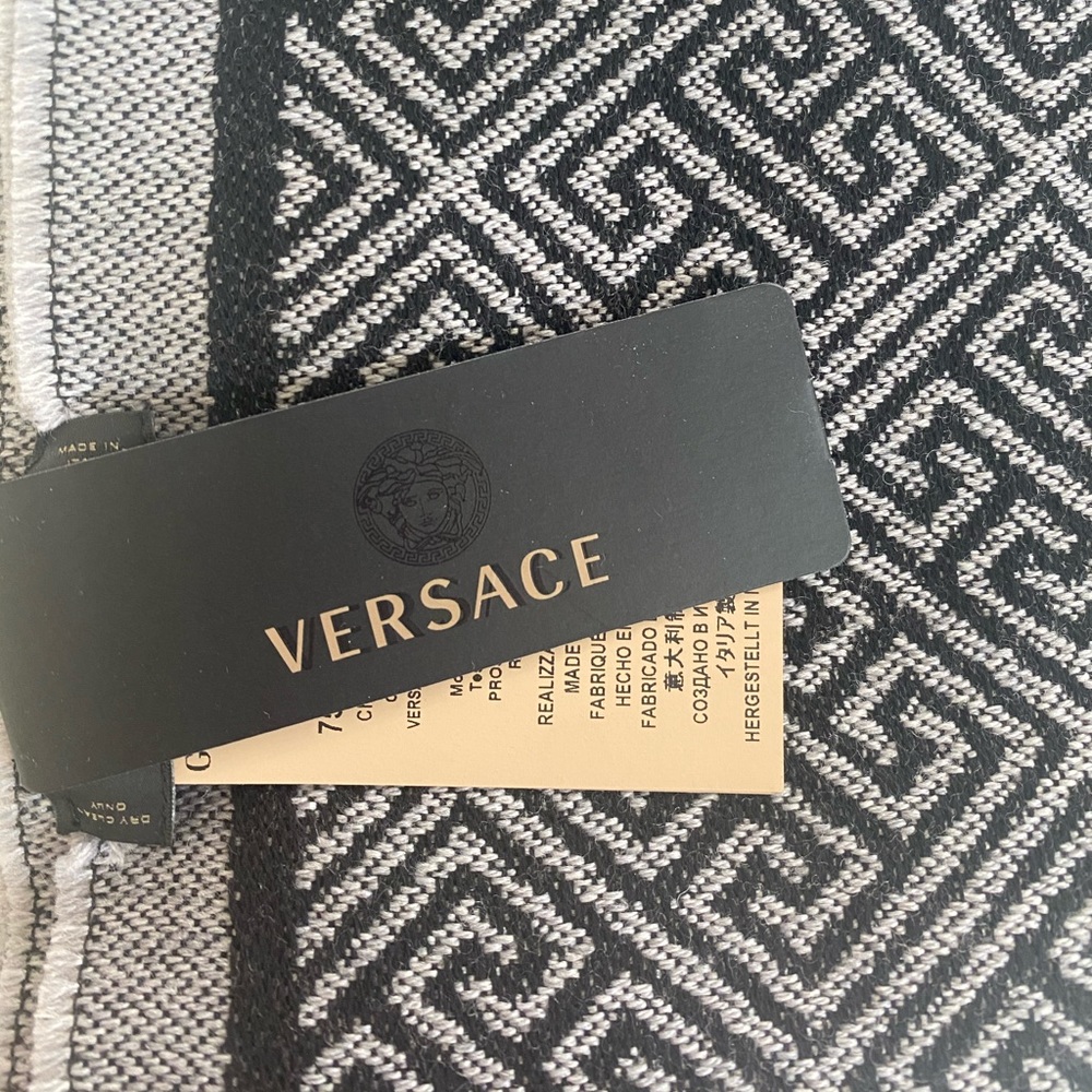 Versace Medusa Head Wool Scarf